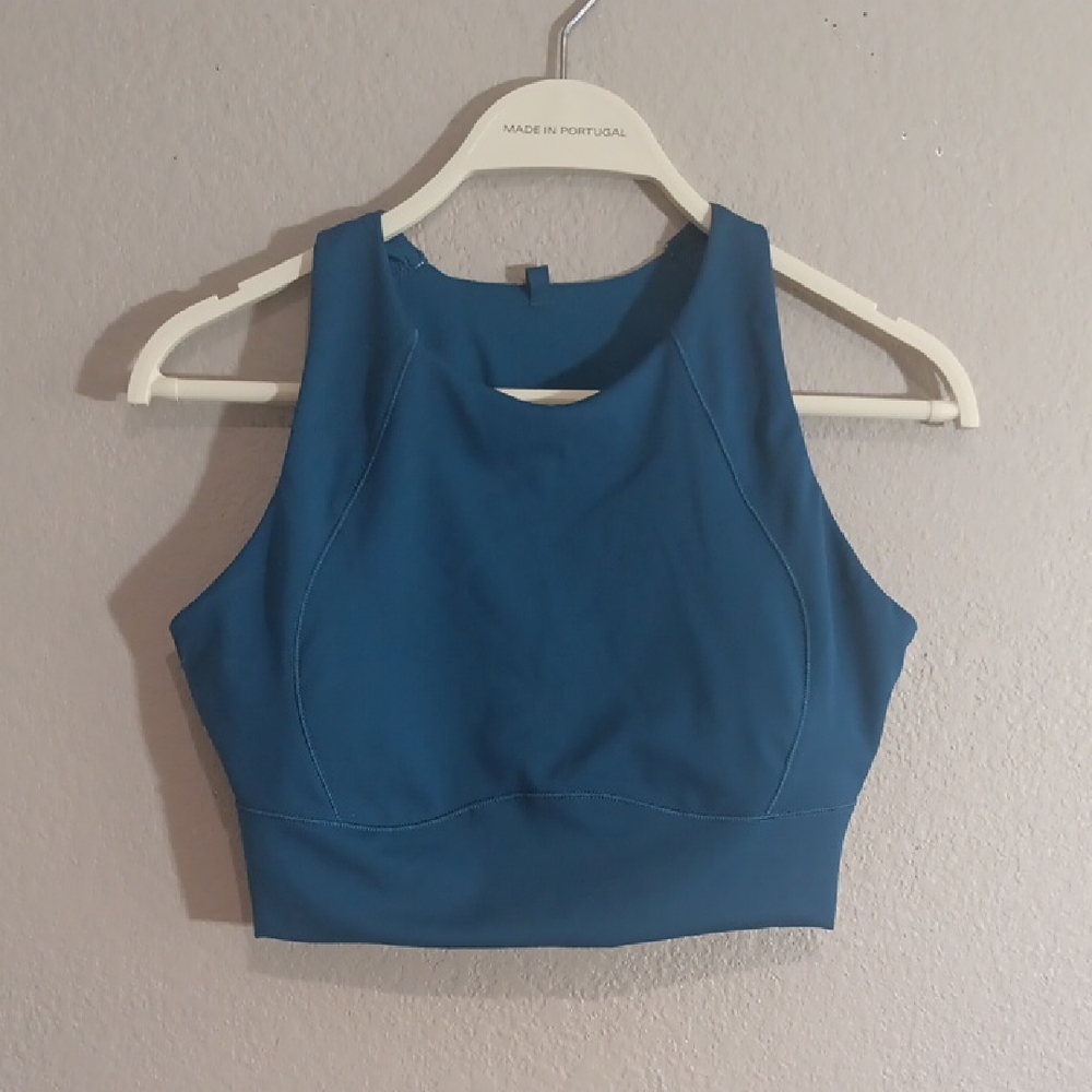 CALIA by Carrie Underwood Teal Blue Crop Athletic Sports Bra